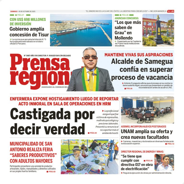La Prensa Regional – Domingo 05 de octubre de 2025