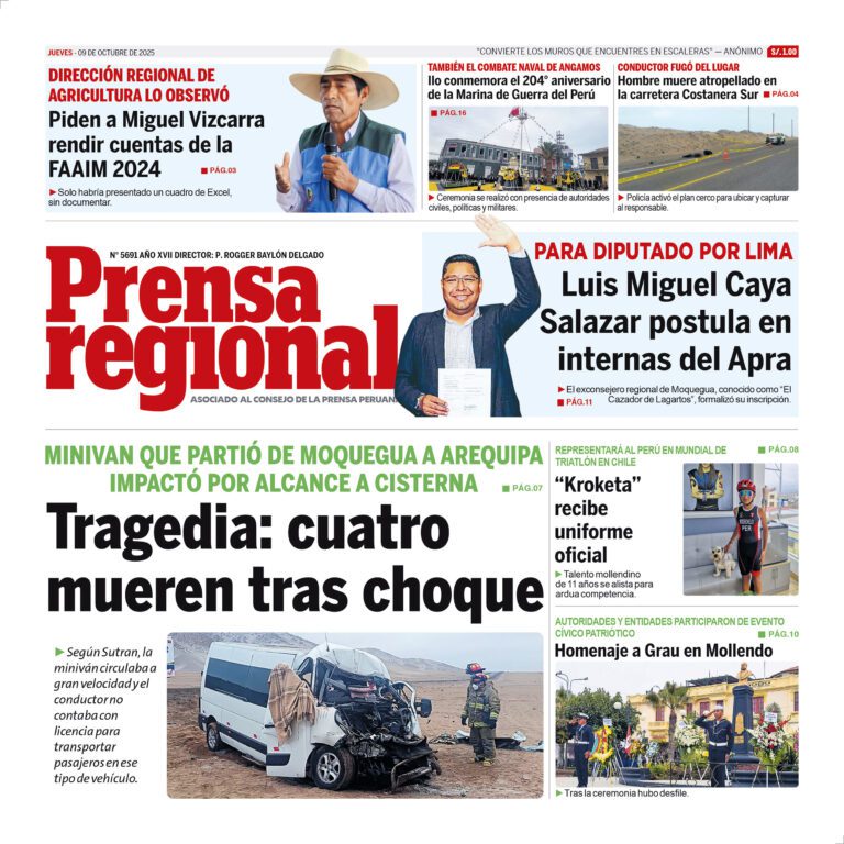 La Prensa Regional – Jueves 09 de octubre de 2025