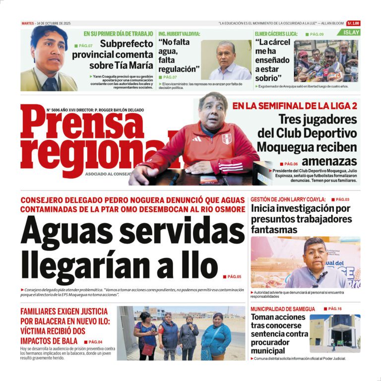 La Prensa Regional – Martes 14 de octubre de 2025