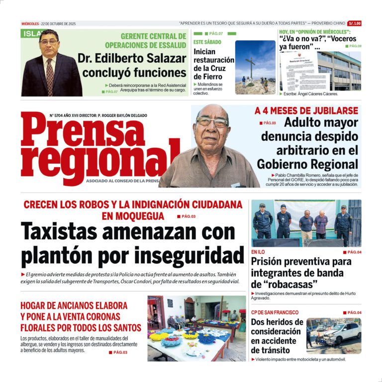 La Prensa Regional – Miércoles 22 de octubre de 2025