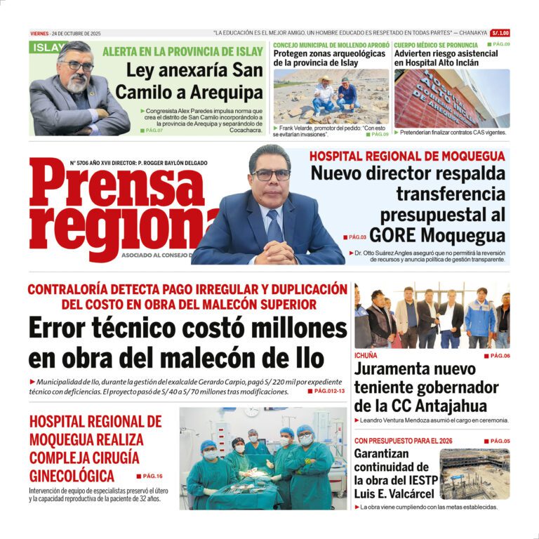 La Prensa Regional – Viernes 24 de octubre de 2025