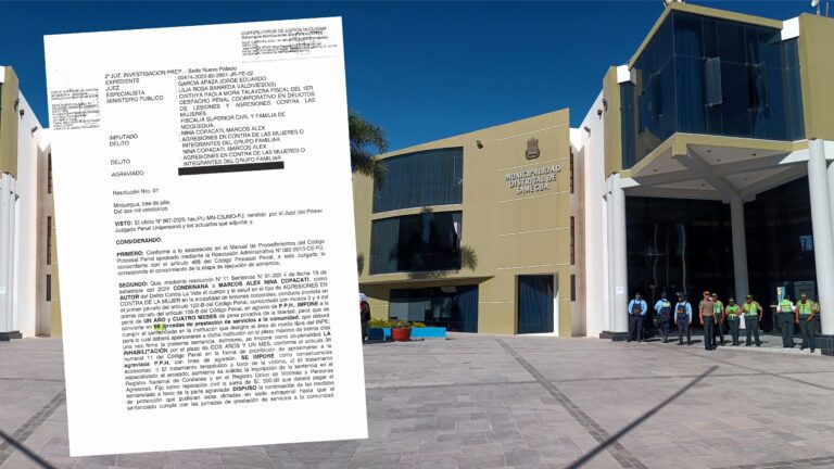 Procurador de Samegua tiene condena firme por agresión a la mujer