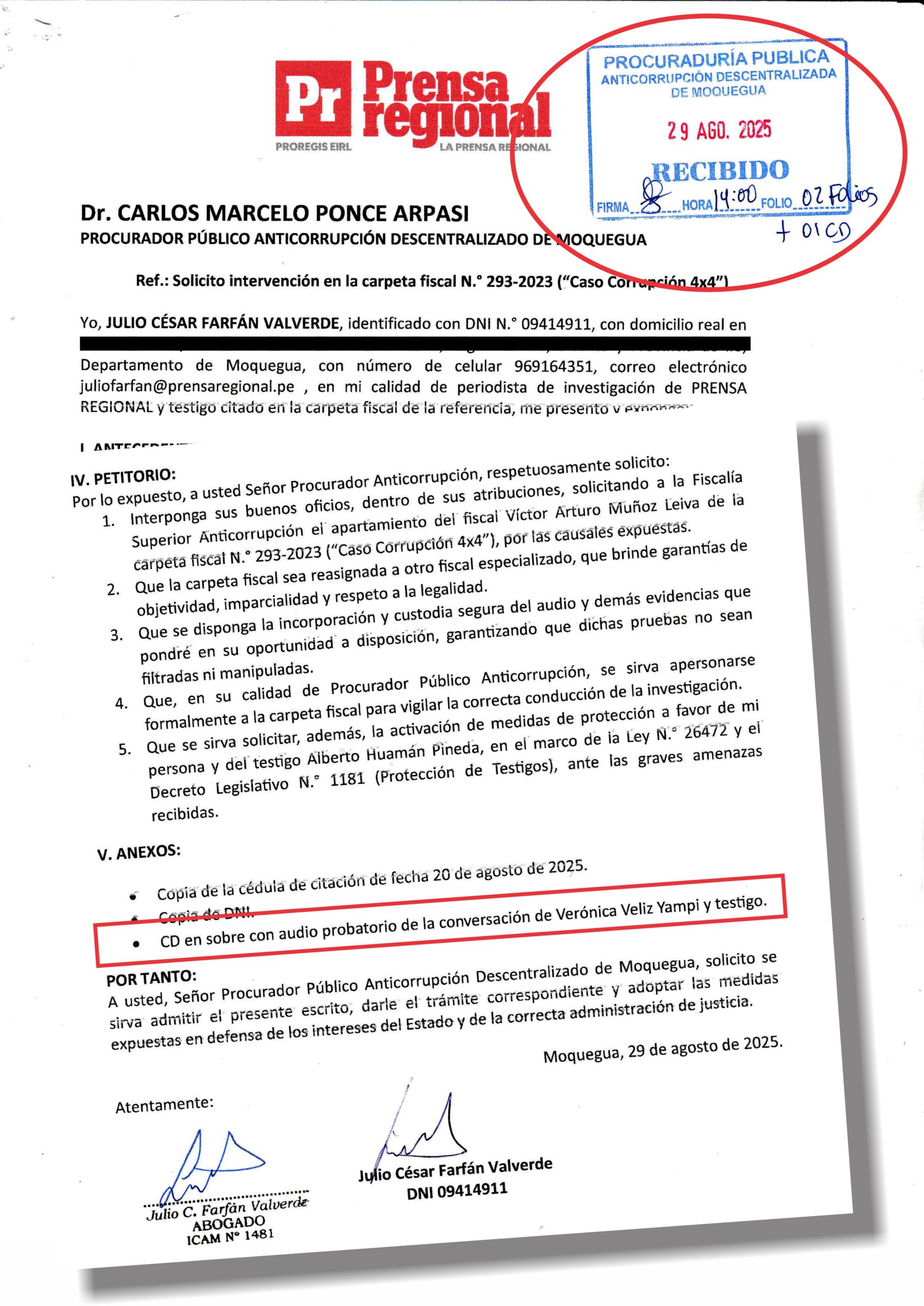 Caso Corrupción 4x4: Procurador solicita exclusión del fiscal Muñoz Leiva de la investigación 1 Procurador solicita exclusion del fiscal Munoz Leiva de la investigacion 16102025 2 scaled La Prensa Regional