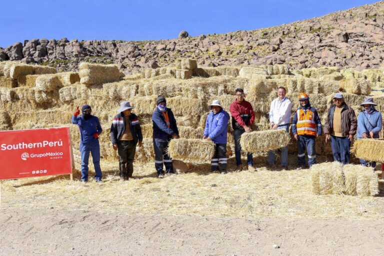 Se fortalece la conservación de pastizales en Asana con la entrega de pacas de heno