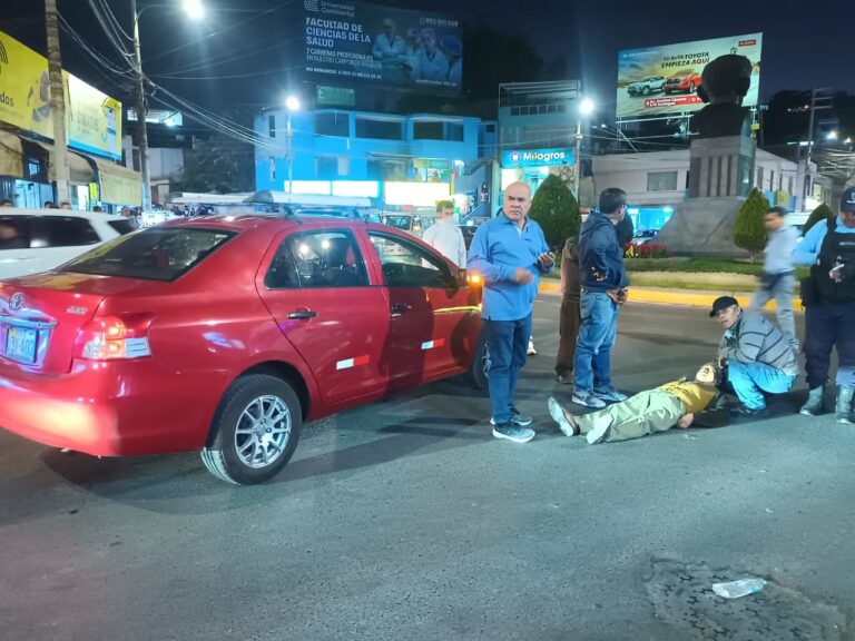 Adulto mayor resulta herido tras ser atropellado en el óvalo Mariátegui