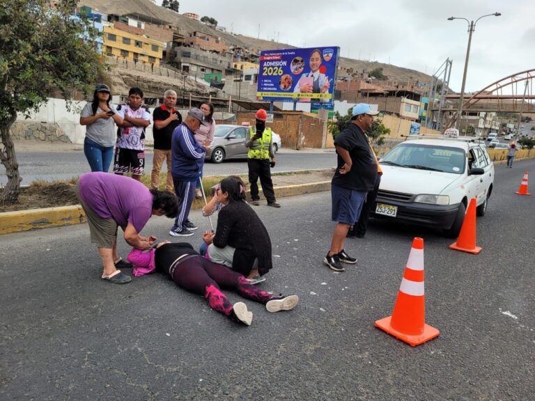 Mujer resulta herida tras ser atropellada en Alto Ilo