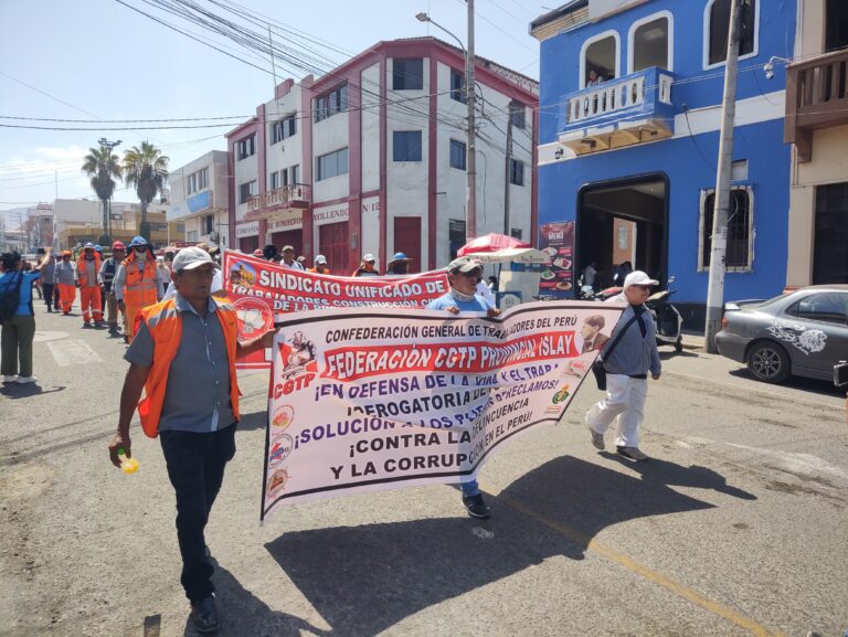 CGTP Islay advierte retiro de firma en propuesta de mesa técnica de desarrollo