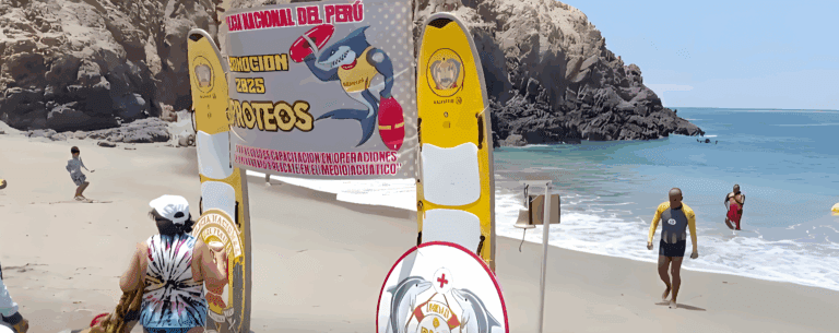 Salvataje PNP cumple travesía de nado como examen final en Mollendo