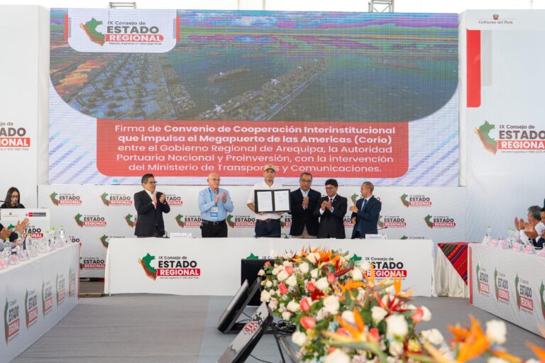 GRA, MTC y ProInversión firman convenio para impulsar megapuerto Corío