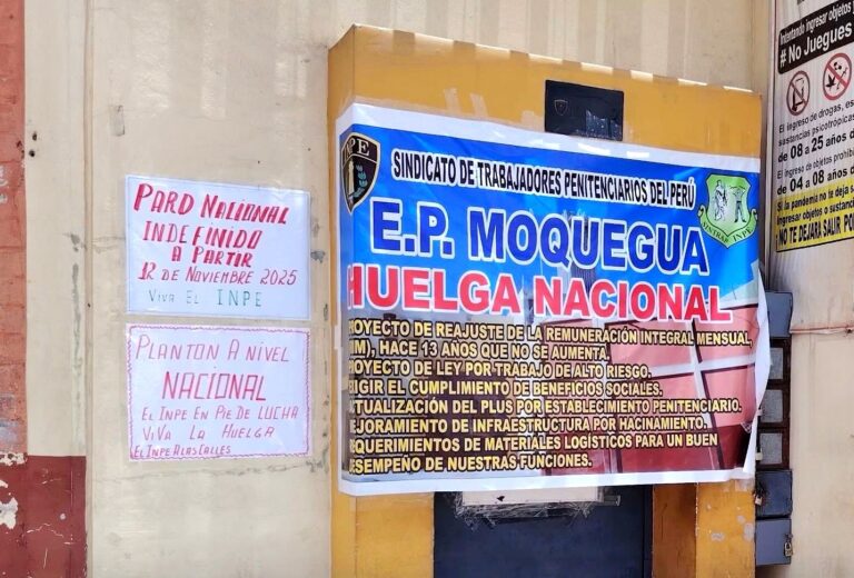 Trabajadores del penal se sumaron a huelga nacional del INPE