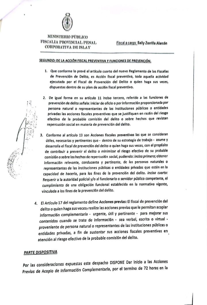Notificacion de la Fiscalia MPI polvo albergue 28112025 2 e1764397976173 La Prensa Regional