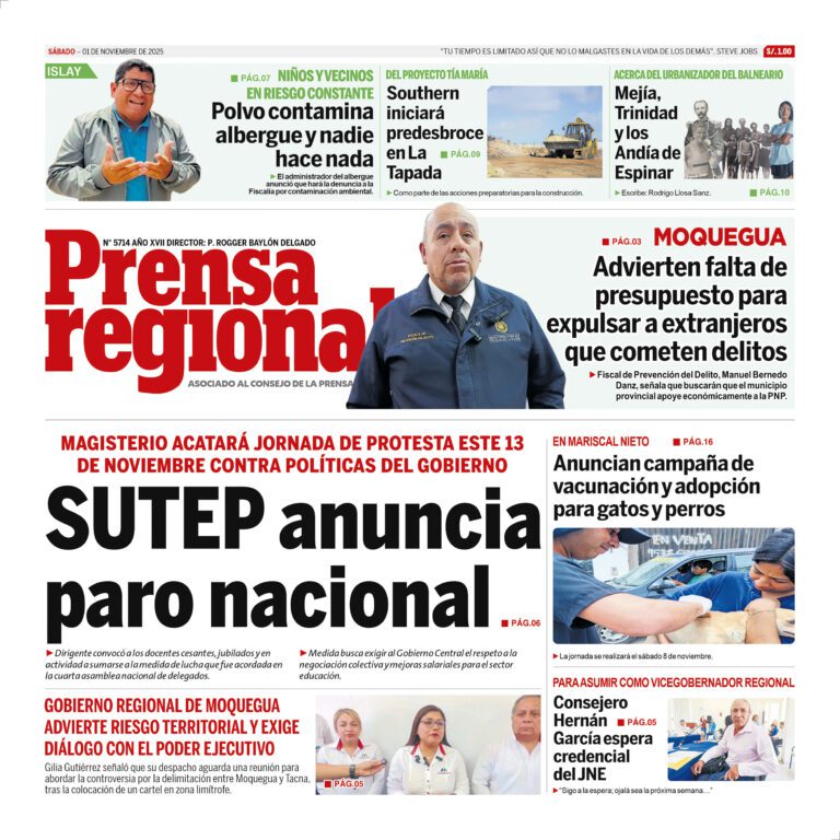 La Prensa Regional – Sábado 01 de noviembre de 2025