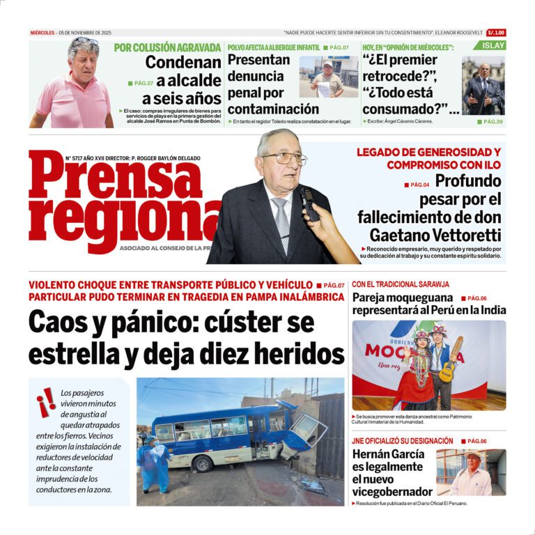 La Prensa Regional – Miércoles 05 de noviembre de 2025