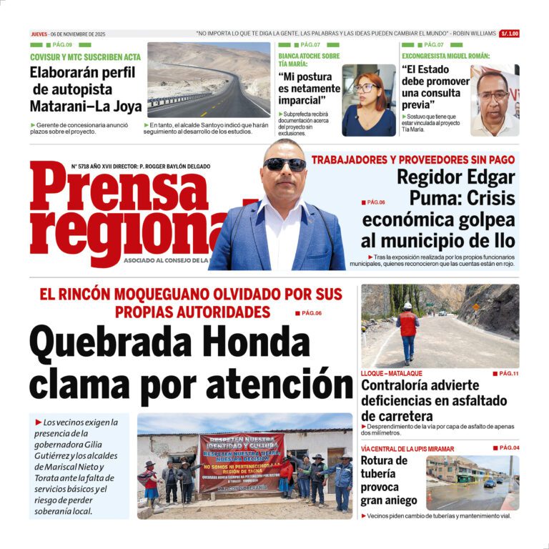 La Prensa Regional – Jueves 06 de noviembre de 2025