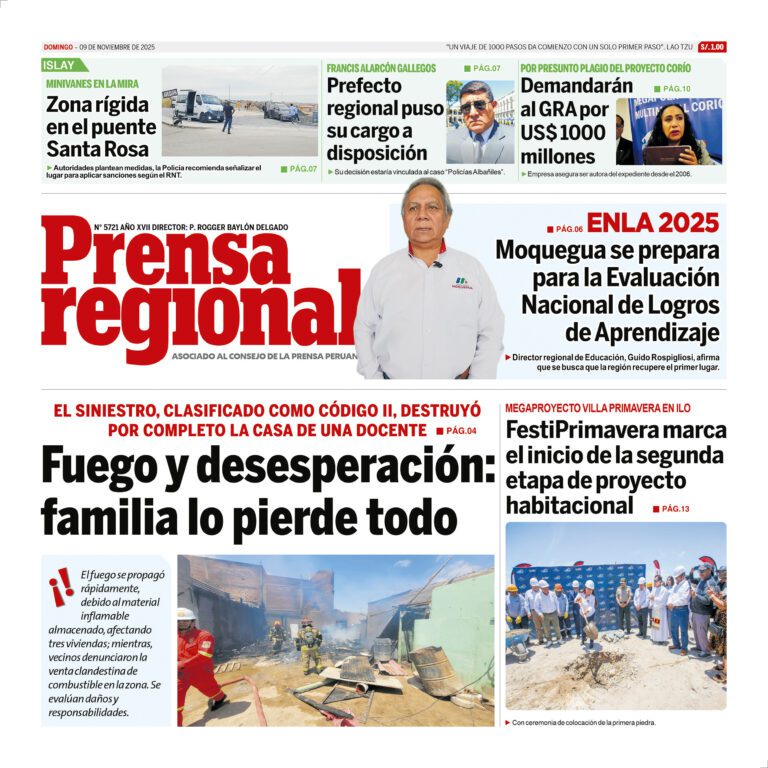 La Prensa Regional – Domingo 09 de noviembre de 2025