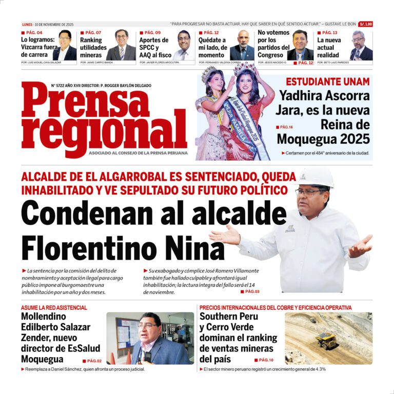 La Prensa Regional – Lunes 10 de noviembre de 2025