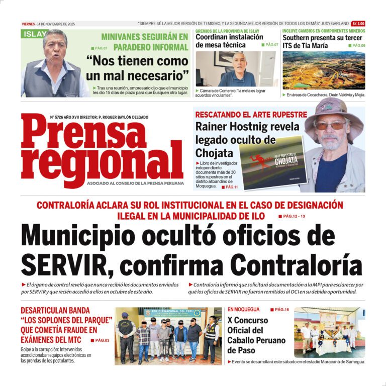 La Prensa Regional – Viernes 14 de noviembre de 2025