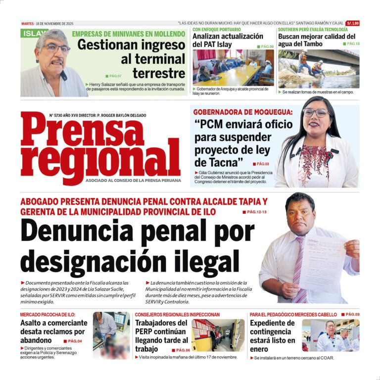 La Prensa Regional – Martes 18 de noviembre de 2025