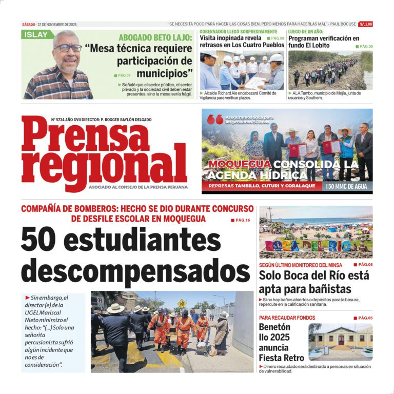 La Prensa Regional – Sábado 22 de noviembre de 2025