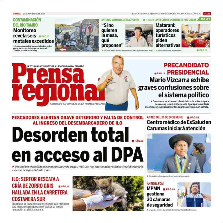 La Prensa Regional – Domingo 23 de noviembre de 2025