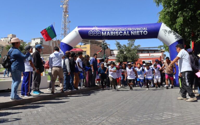 Maratón inclusiva convocó a familias por el 484° aniversario de Moquegua