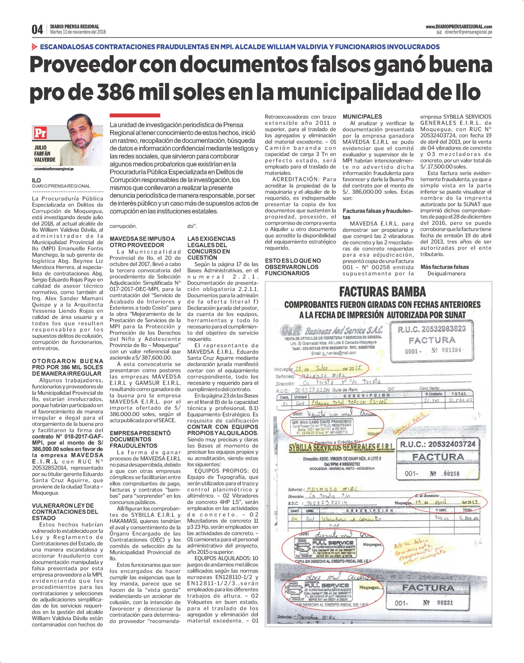 Funcionarios y proveedores sentenciados por colusión en agravio de la Municipalidad de Ilo 3 Sentenciados por colusion MPI Portadas 2018 Prensa Regional 2 PR 20181113 scaled La Prensa Regional
