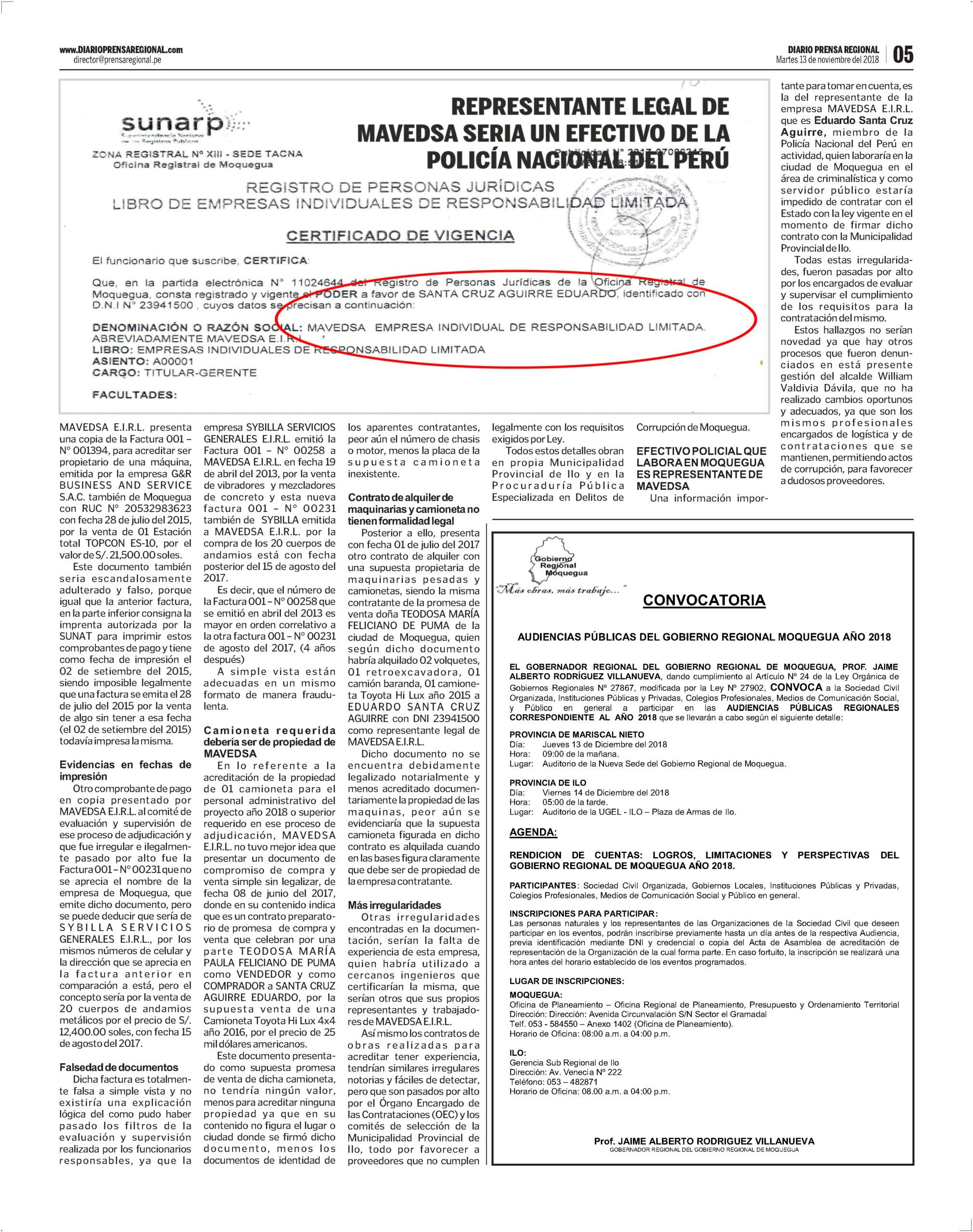 Funcionarios y proveedores sentenciados por colusión en agravio de la Municipalidad de Ilo 4 Sentenciados por colusion MPI Portadas 2018 Prensa Regional 3 PR 20181113 scaled La Prensa Regional