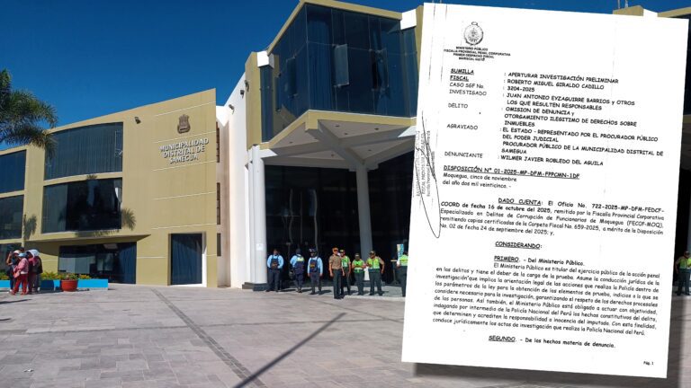 Investigan a alcalde y regidores de Samegua por otorgar ilegítimos derechos sobre inmueble