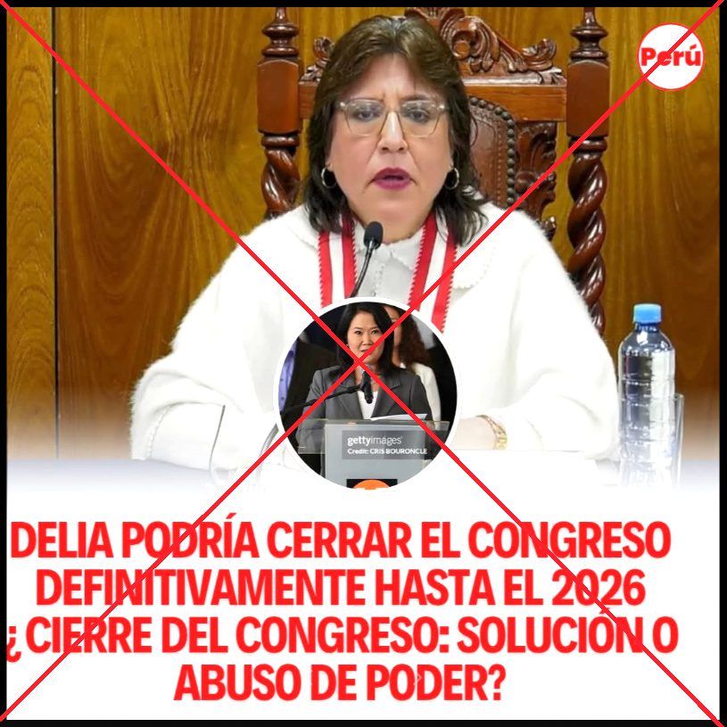 Es falso que Delia Espinoza pueda cerrar el Congreso hasta 2026 1 Chequeo 2 DeliaEspinoza 1 1225 La Prensa Regional