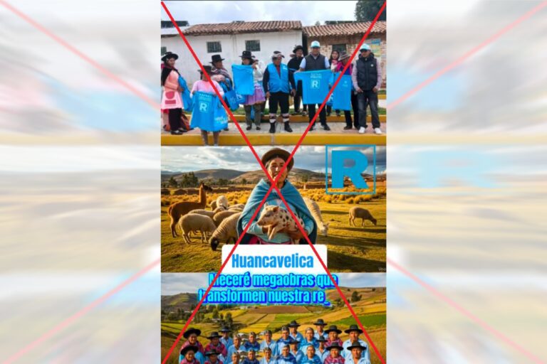 Falso: Video de supuesta comunera de Huancavelica apoyando a Rafael López Aliaga fue generado con IA