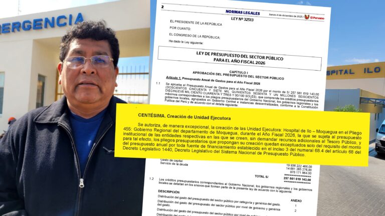 GORE Moquegua demora creación de la Unidad Ejecutora del Hospital Ilo y sindicatos denuncian desidia oficial