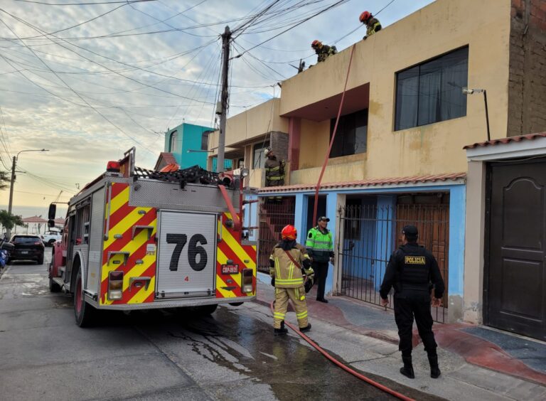 Incendio destruye módulo de madera en vivienda de Alto Ilo