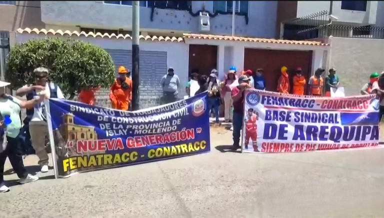 Fenatracc Islay se moviliza contra discriminación en obras municipales