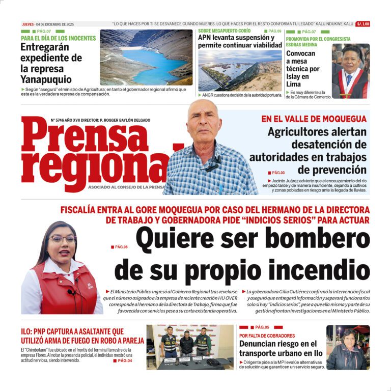 La Prensa Regional – Jueves 04 de diciembre de 2025