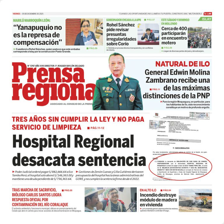 La Prensa Regional – Viernes 05 de diciembre de 2025
