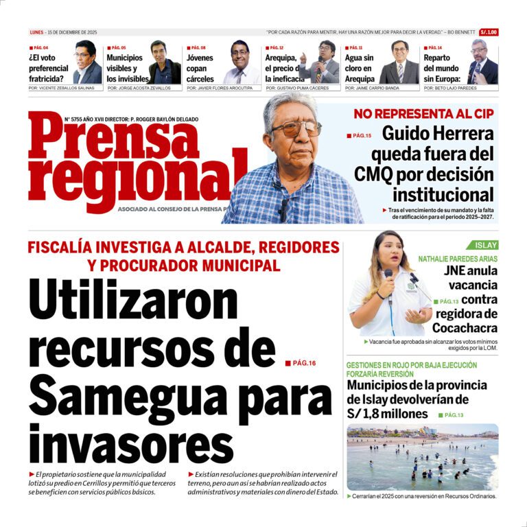 La Prensa Regional – Lunes 15 de diciembre de 2025