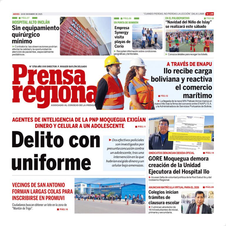 La Prensa Regional – Jueves 18 de diciembre de 2025