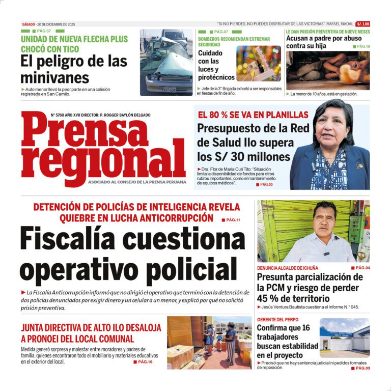 La Prensa Regional – Sábado 20 de diciembre de 2025