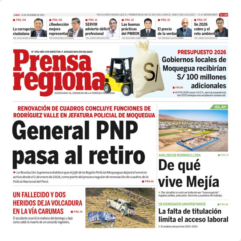 La Prensa Regional – Lunes 22 de diciembre de 2025