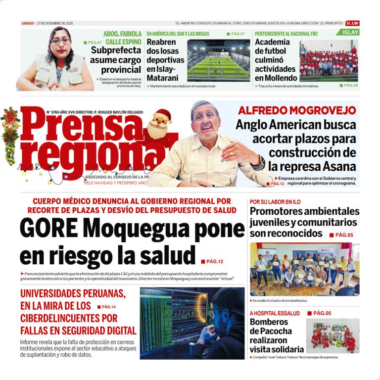 La Prensa Regional – Sábado 27 de diciembre de 2025