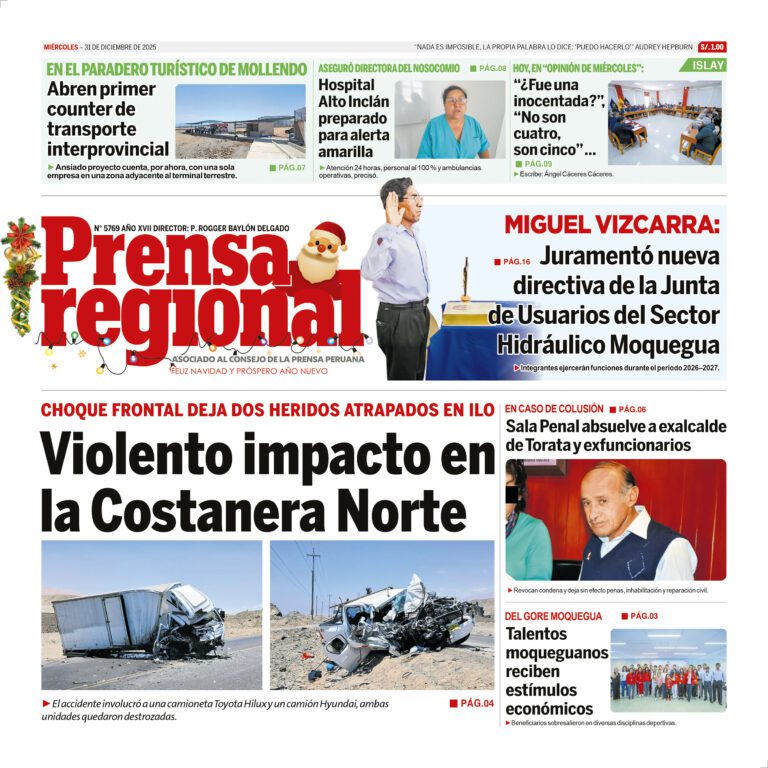La Prensa Regional – Miércoles 31 de diciembre de 2025
