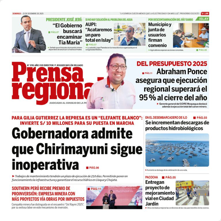 La Prensa Regional – Domingo 21 de diciembre de 2025