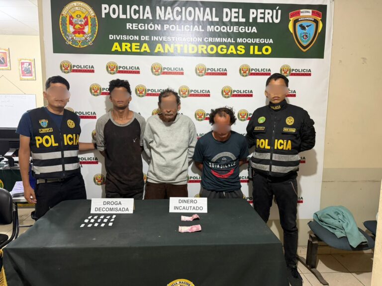 Intervienen a presuntos micro comercializadores de droga y a requisitoriado en inmueble  