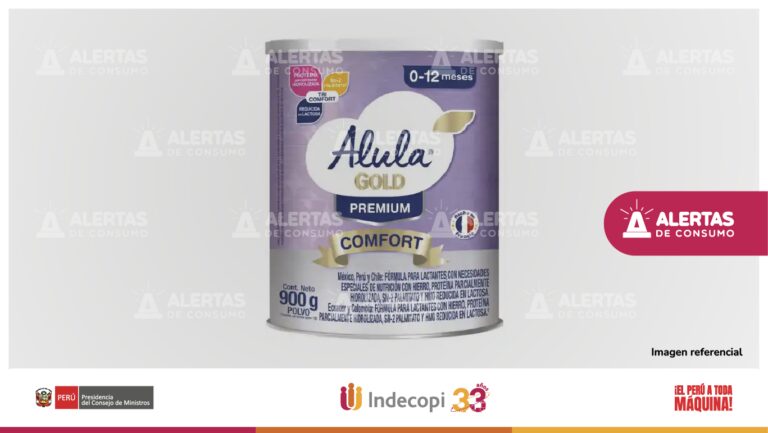 Indecopi alerta retiro del mercado de fórmulas infantiles Alula por posible riesgo a la salud