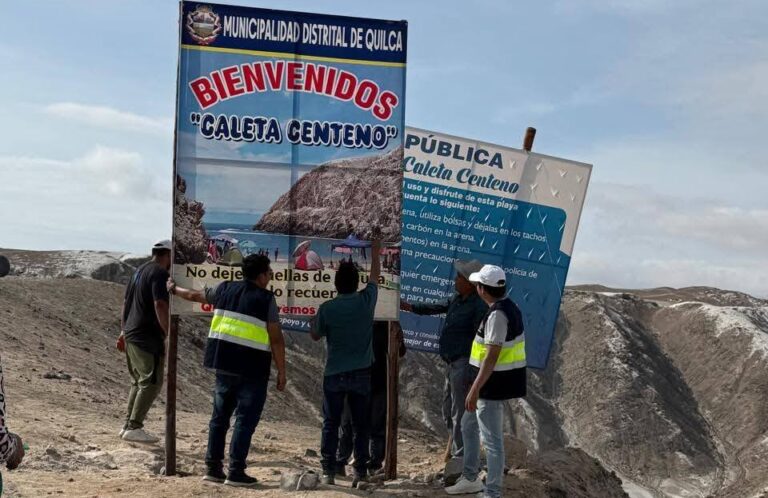 Caleta Centeno: Quilca instala letreros y cuestiona acciones de Islay