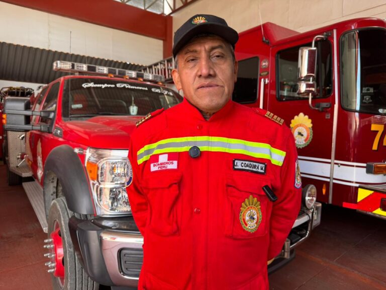 Jorge Coaquira deja el cargo de comandante de la Compañía de Bomberos B-74
