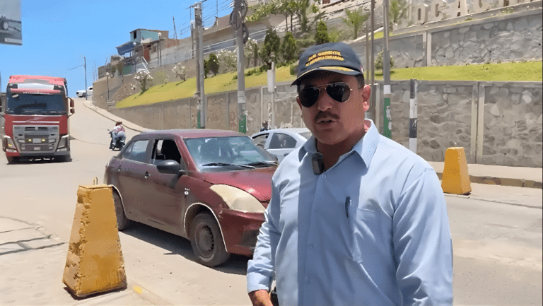 Instalan muretes para restringir ingreso de vehículos pesados a Cocachacra