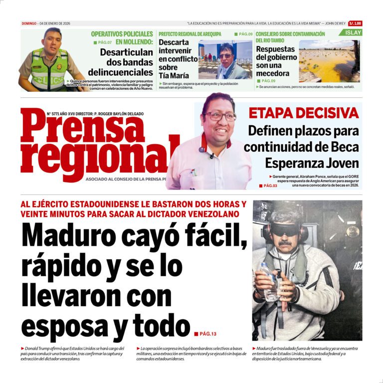 La Prensa Regional – Domingo 04 de enero de 2026