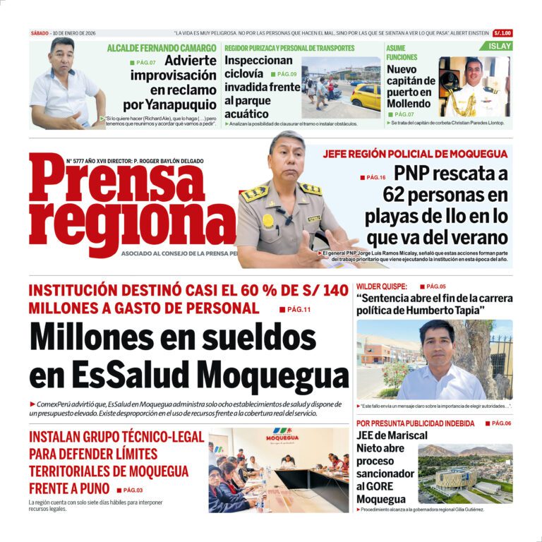 La Prensa Regional – Sábado 10 de enero de 2026