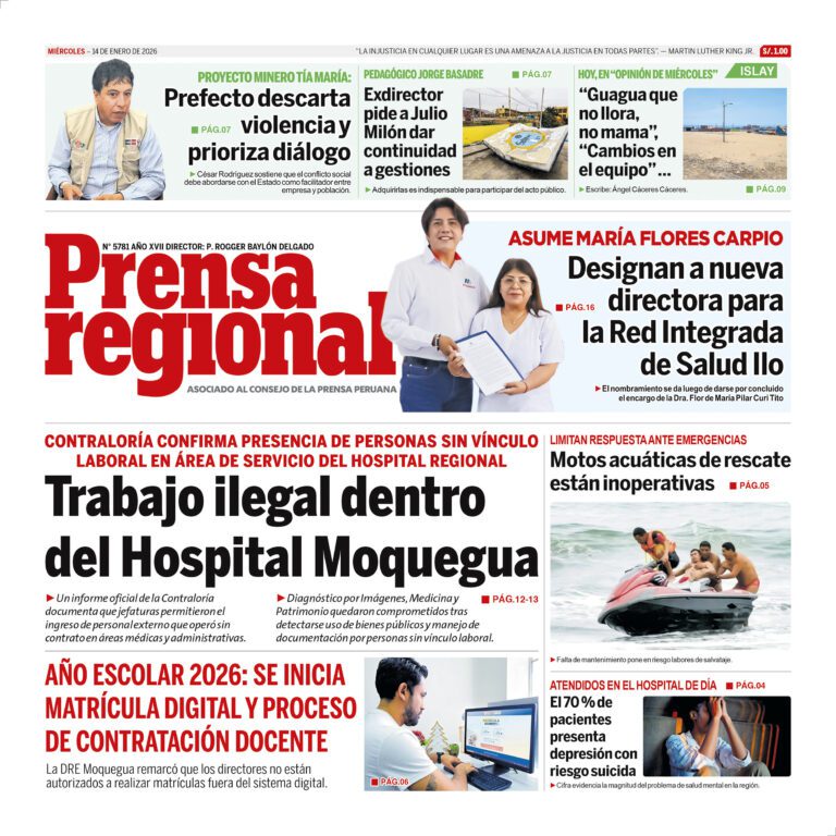 La Prensa Regional – Miércoles 14 de enero de 2026